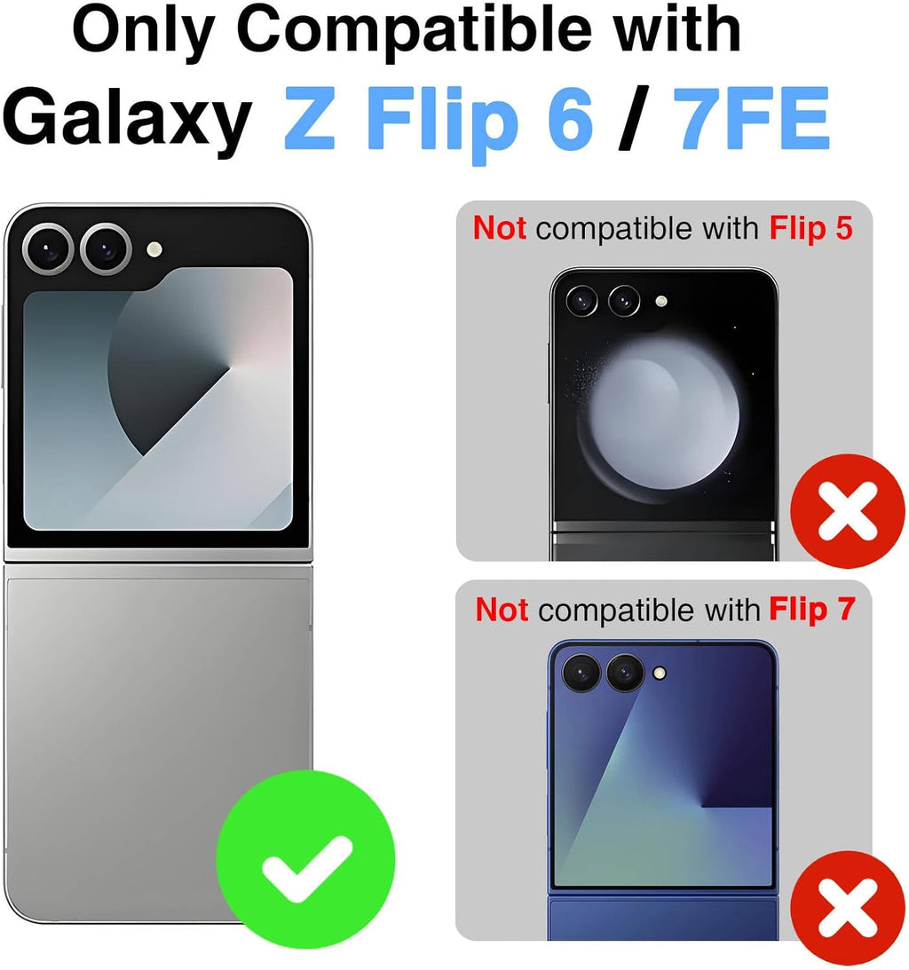 STORMTAL for Samsung Galaxy Z Flip 6 Case/Z Flip 7 FE Case, Hinge Protection, Built-in Screen Protector, Wireless Charging, Slim Rugged Phone Protective Case for Galaxy Z Flip 6