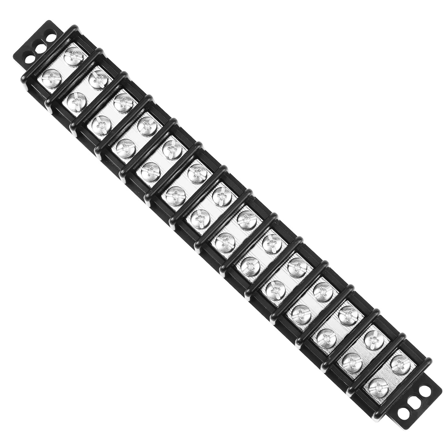 GLOSO Marine Terminal Blocks TBD Double Row Stainless 10-22 AWG Cu, 30A/600V- 1 Pack, 14 Poles