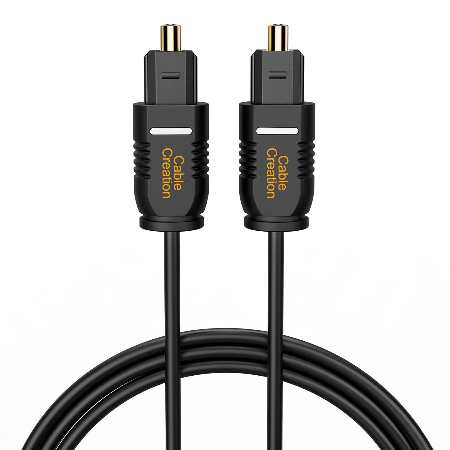 CableCreation Optical Digital Audio Cable 3.3FT, Thin Fiber Optic Toslink Gold Plated S/PDIF Cord for Home Theater, Sound Bar, TV, PS4, VD/CD Player, Game Console& More, Black