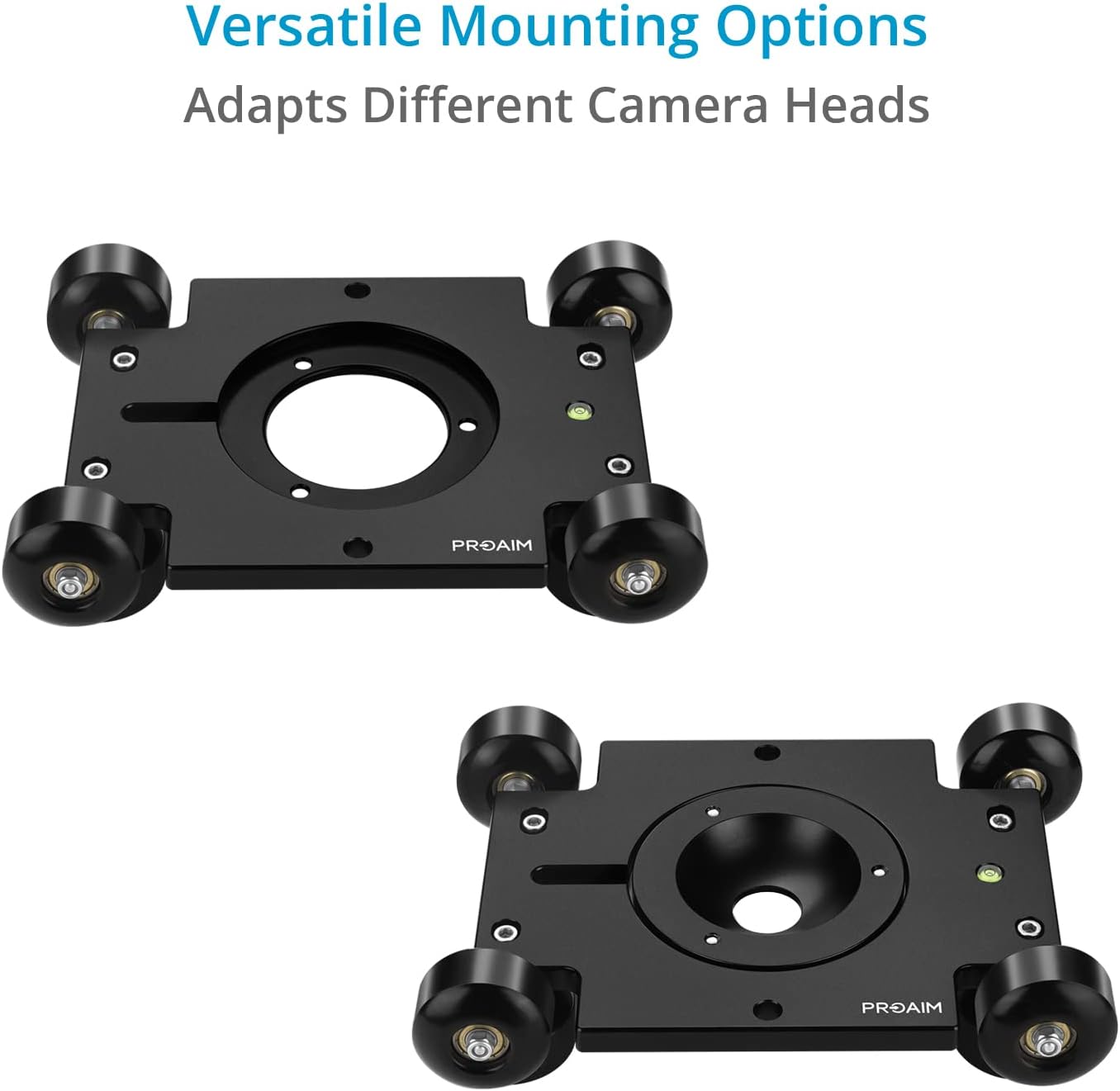 PROAIM Polaris Mini Portable Video Camera Dolly w Universal Track Ends | Mitchell & 75mm Bowl Mount | Compatible Track Rail Diameter – Ø 32‐34mm | Offers Payload of 34kg / 75lb (DL-PLRS-M01)