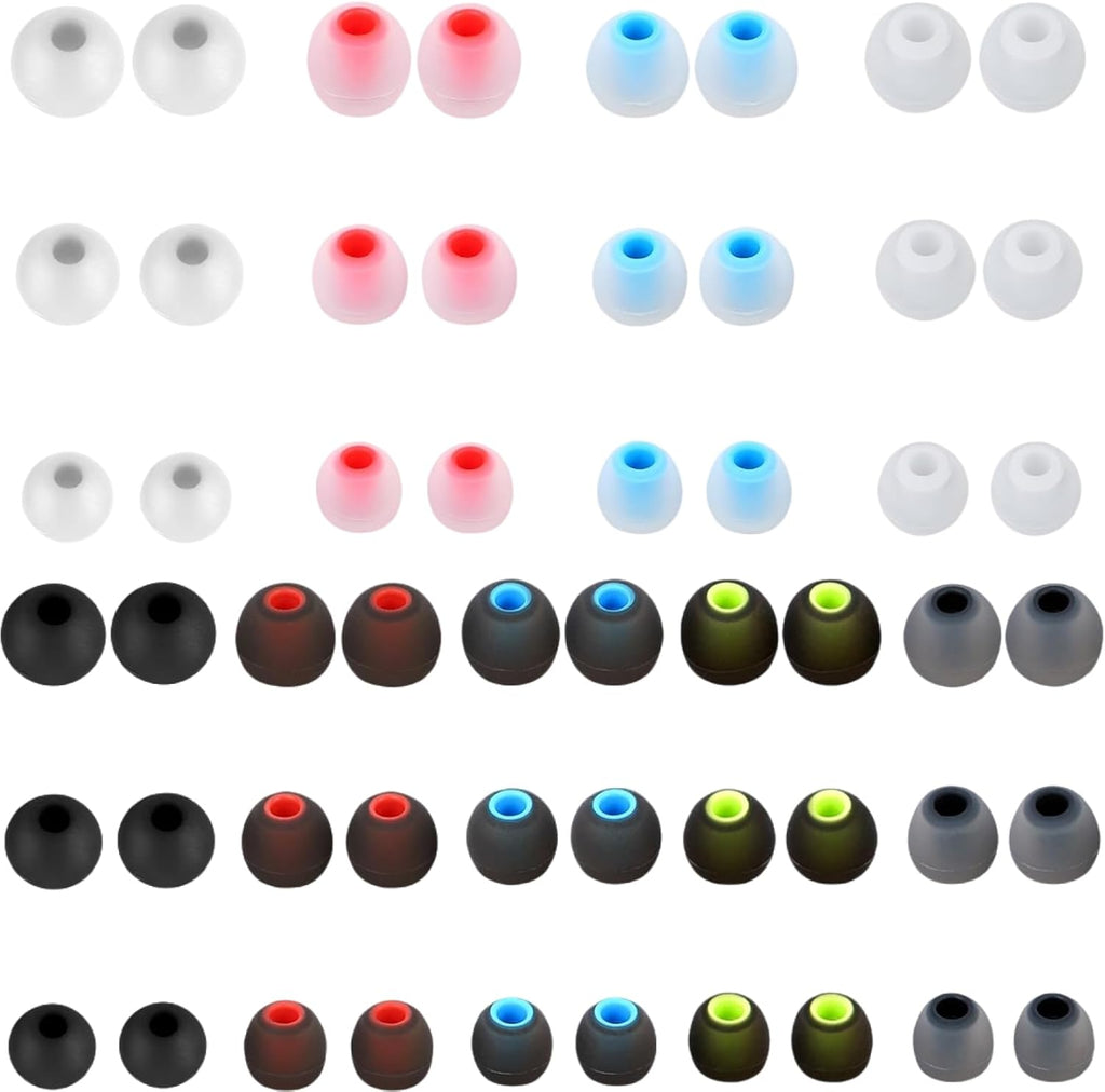 54Pcs Earbud Replacement Tips，Ear Bud Rubber Tips Silicone Earbud Tips Earbud Covers Silicone Tips Headphone Covers for Ears Headphone Ear Covers Replacement (Inner Hole 3.8mm -5.1mm) 27 Pairs S M L