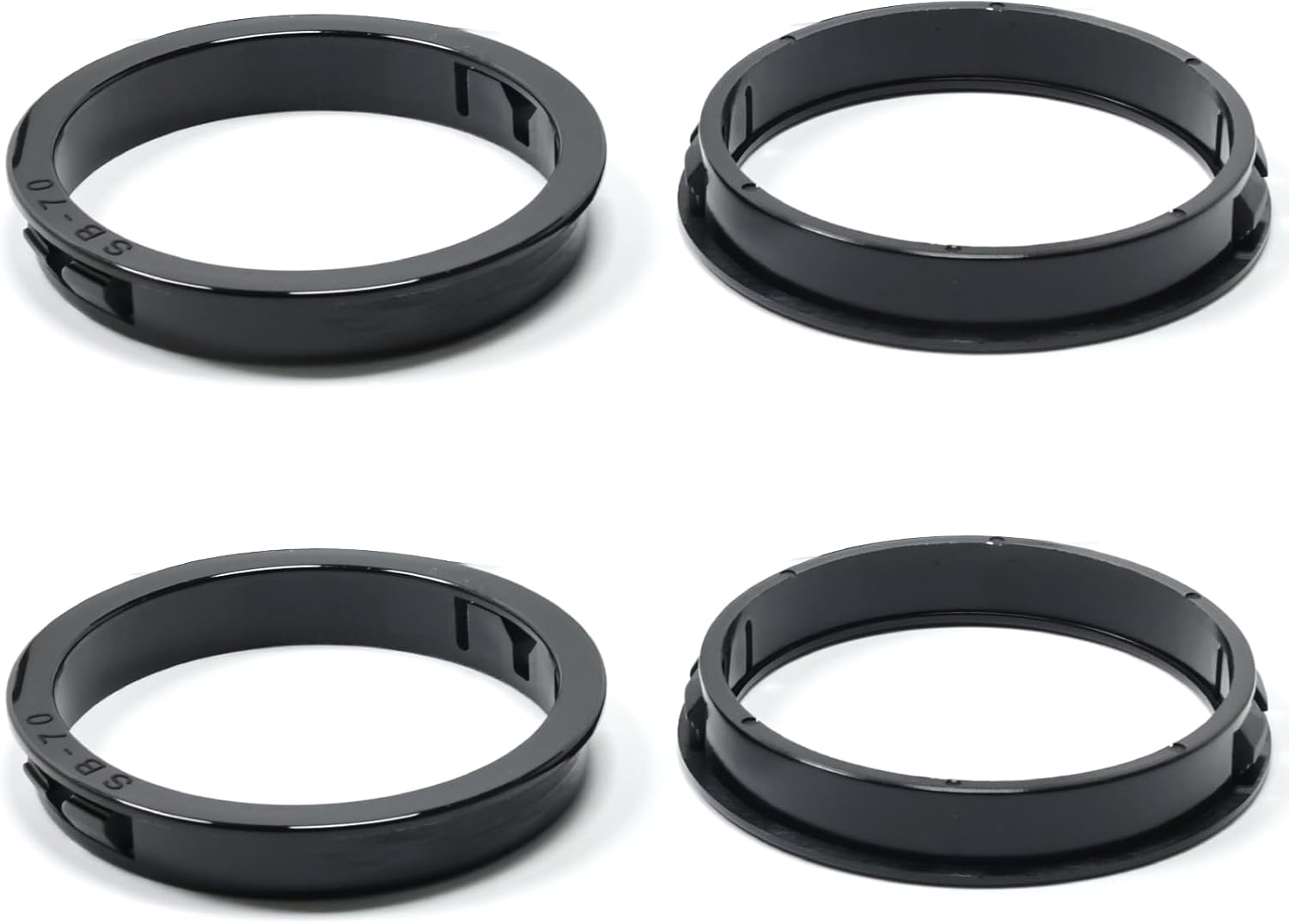 2-5/8"(70mm) Black Snap-in Knockout Insulating Bushing Grommets, Plastic Cable Hole Grommet for Wiring, Round Nylon Snap in Locking Electrical Wire Cord Hose, Tubing Bushings Grommets, 4pcs