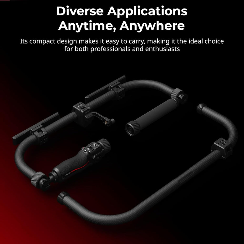 SMALLRIG Stabilizer Handheld Ring Grip for DJI RS 2 / RS 3 Pro/RS 4 / RS 4 Pro Gimbal, Supports Various Controls, Integrated Foldable Design, Max Load 17.6 lb - 4328