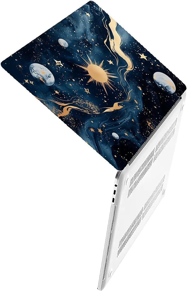 Compatible with MacBook Air 13.3 13.6 Inch Case 2022 2021 2020 2019 Plastic Hard Shell Case Cover,13.3 Pro(A1706/A1708/A1989/A2159/A2289/A2338), Moon and Sun