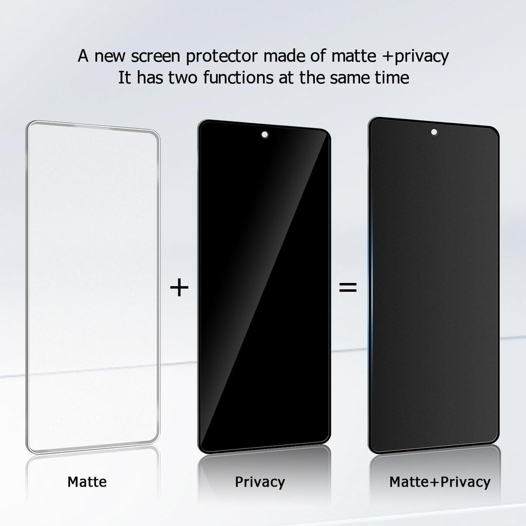 2 Pack Matte Privacy Screen Protector for Galaxy S25 Ultra,9H Tempered Glass,Anti-Glare,Anti-Spy,Anti-Scratch, Smooth and Responsive Absolute Fingerprint Compatibility Touch Screen HD Clear