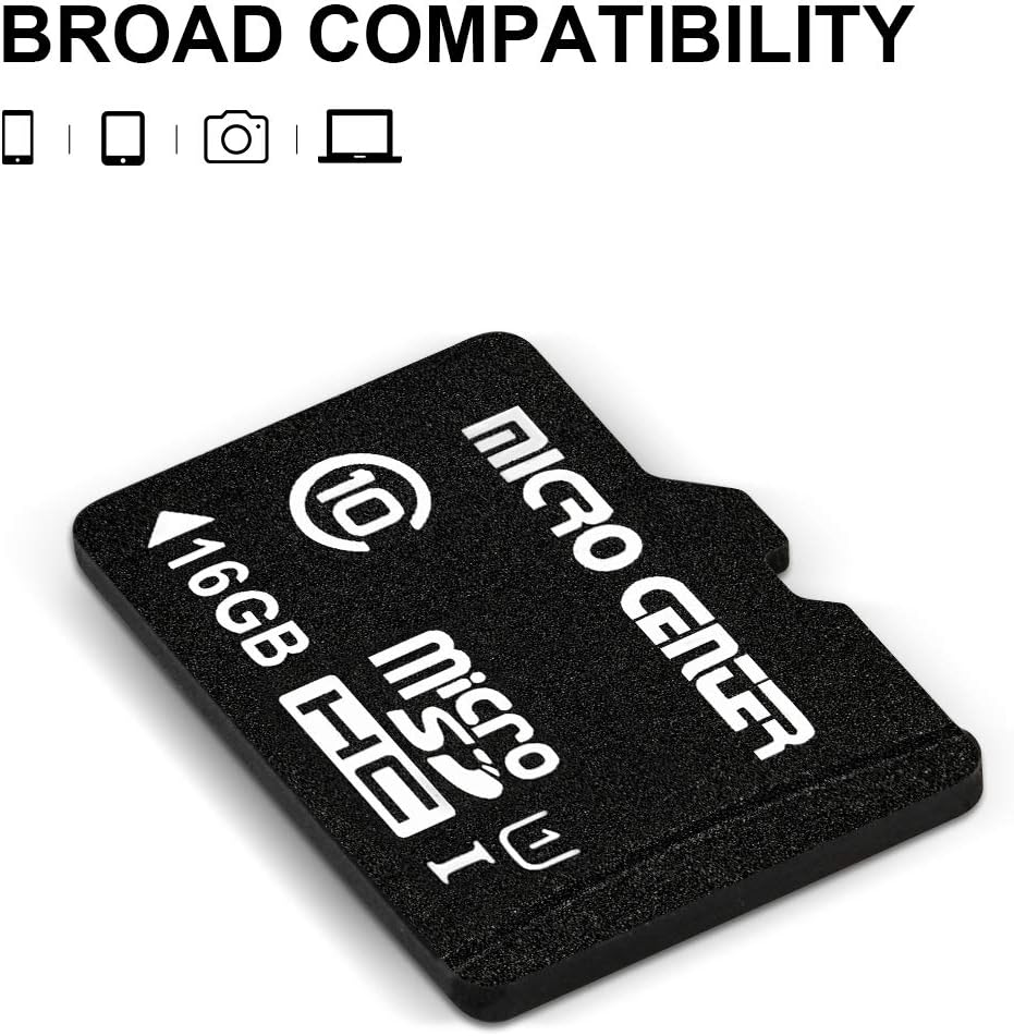 Micro Center 16GB Class 10 Micro SDHC Flash Memory Card 20 Pack with Adapter for Mobile Device Storage Phone, Tablet, Drone & Full HD Video Recording - 80MB/s UHS-I, C10, U1 (20 Pack)