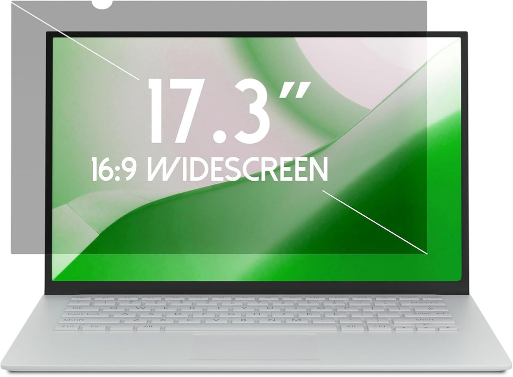 17.3 Inch Laptop Privacy Screen Shield for 16:9 Wide Display - Anti Glare Computer Privacy Screen Cover | Blue Light Blocking Screen Protector | Scratch Resistant UV Filter | Attachment Type