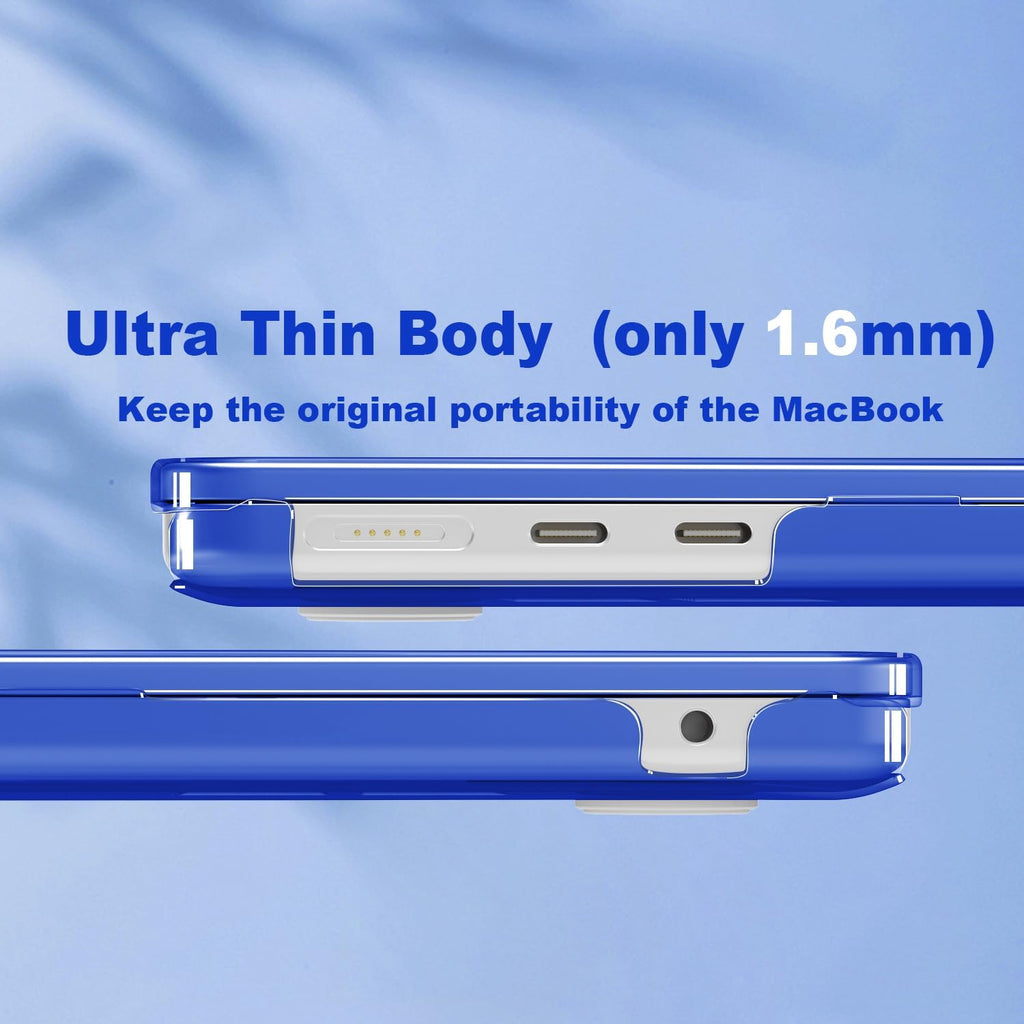 CISSOOK Compatible with MacBook Air 13.6 inch Case Blue 2022 2024 2025 Release Model A2681 A3113 A3240 with Touch ID, Hard Shell Case with Keyboard Cover for MacBook Air 13 M2 M3 M4, Blue