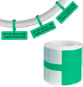 100 Pcs Cable Labels - Waterproof Wire Cord Label, Tear Resistant Wire Labels, Self Adhesive Cord Organizing Label, for Cable Management, Compatible with PUQU AQ20 Label Makers(Green) 38x60mm