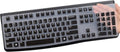 Silicone Keyboard Cover for Logitech K120 & MK120 Ergonomic Desktop USB Wired Keyboard, Logitech K120 & MK120 Keyboard Protective Skin US Layout (NOT Fit Other Model) -Black