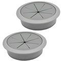 Desk Grommet 3-1/8" (80 mm), Desk Hole Cover for Cables Dark Grey, Cable Grommet ABS Plastic, Desk Hole Grommet for Office and Home Table Cable, Detachable & Flexible Cable Cord Organizer-2 Pcs