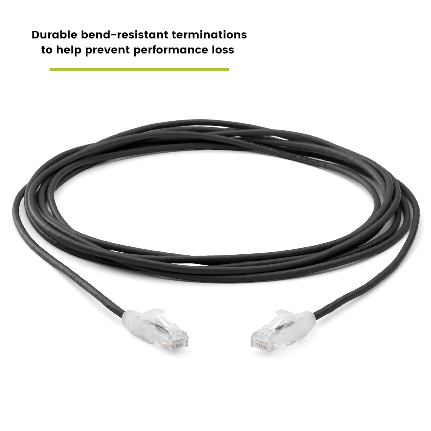 TRUECABLE Cat6 Component Rated Patch Cable, Unshielded (U/UTP), 14ft, Black, 28AWG Solid Copper, Snagless 10G High-Speed Ethernet Cable, PoE++ 4PPoE 100W, UL Listed, RoHS-3, 1 Pack