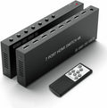 7 Way HDMI Switch 4k@60Hz HDMI Switcher 7 in 1 Out HDCP 2.0 Manual HDMI 2.0 Hub Supports 3D Compatible with Nintendo Switch/Switch OLED/Xbox/ PS5/4/3 Blu-Ray Player Fire Stick Roku Apple TV Chromeca