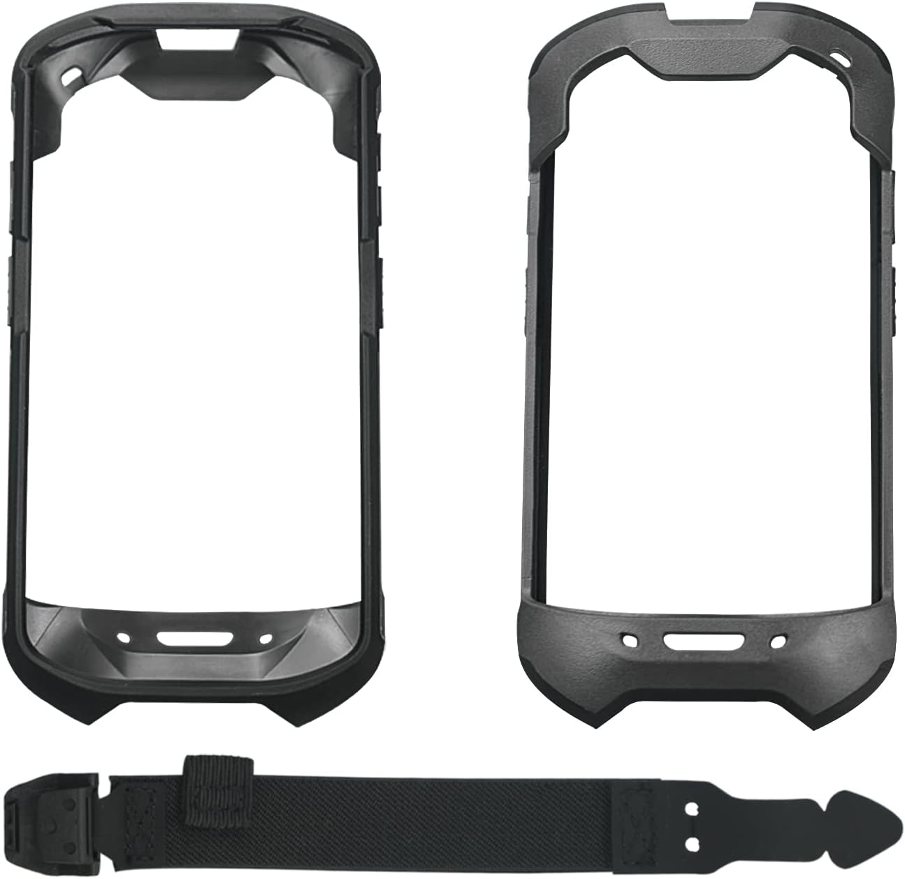 Protective Cover Case Rugged Boot with Hand Strap for Zebra TC51 TC52 TC56 TC57 TC510K,Case for Handheld Barcode Touch Mobile Computer,Scanner Accessories(Black)