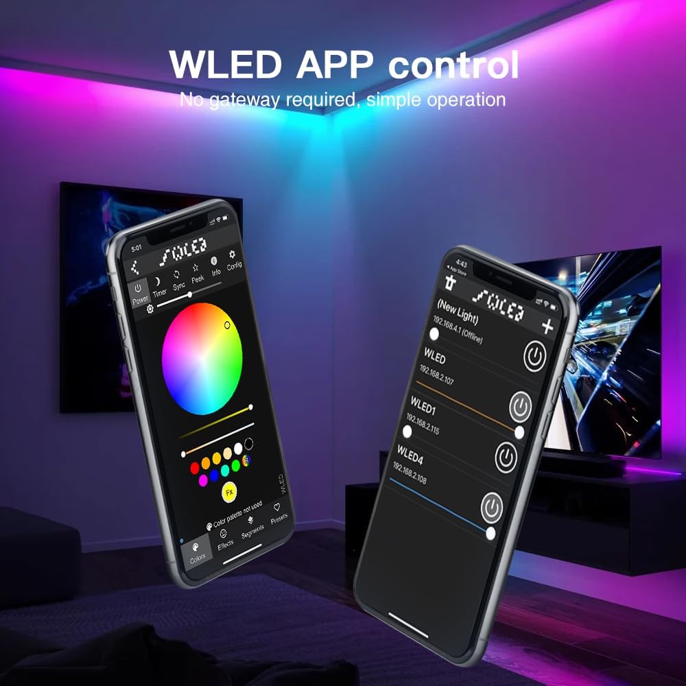 GLEDOPTO ESP32 Mini WLED LED Controller DC 5~24V DIY Dynamic Lighting Work with Addressable Digital FCOB RGB IC WS2811 WS2812 SK6812 TM1814 WS2813 WS2815 Strip Light Easy Wiring