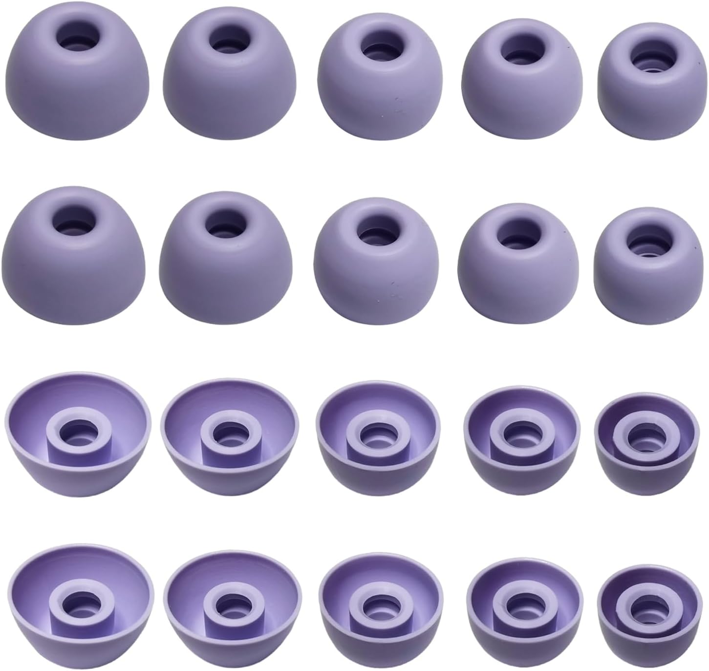 Replacement Earbud Tips for Powerbeats Pro2 Ear Tips [10 Pairs] – XL/L/M/S/XS Silicone Earbuds Tips Compatible with Beats Studio Buds/Beats Fit Pro/Solo Buds, Purple
