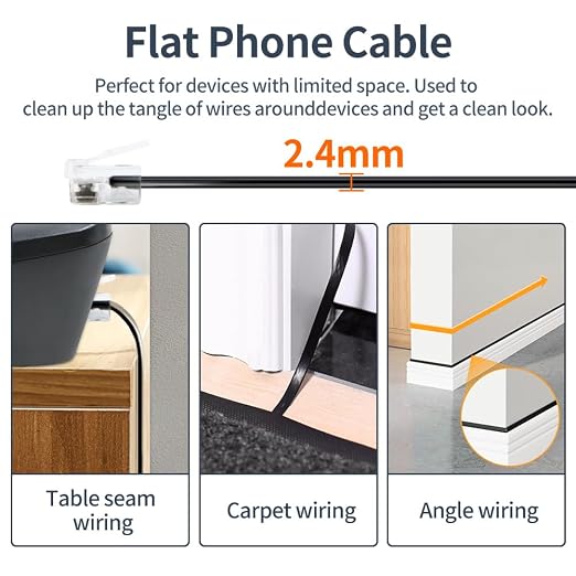Phone Cable 6 Feet Telephone Line Cord - Image 6