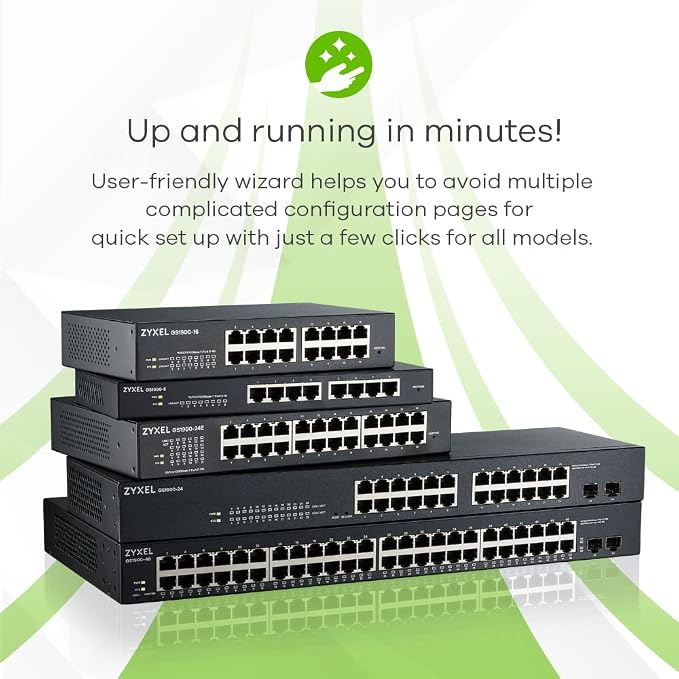 Zyxel 24 Port Ethernet Switch | Smart Managed Gigabit Network Switch | 24x GbE - Image 4