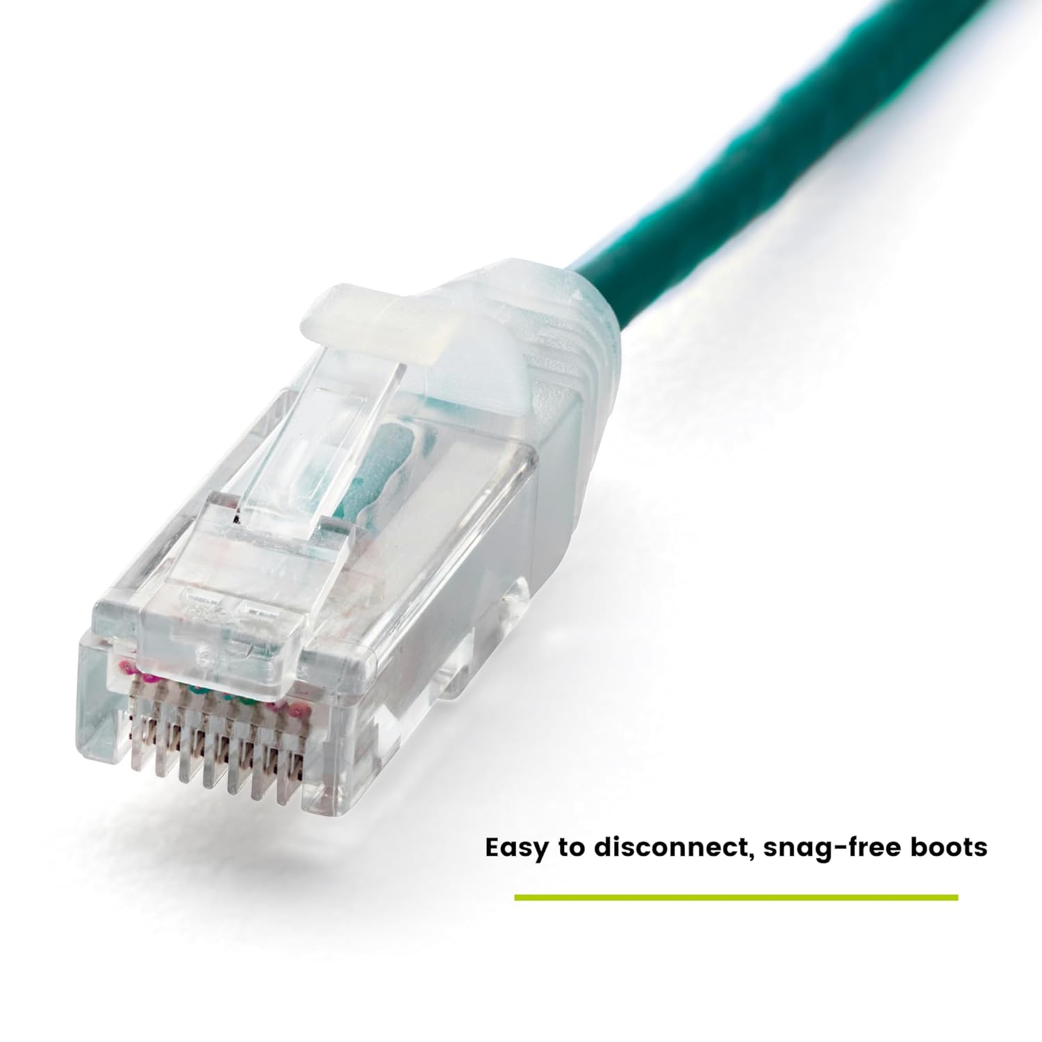 TRUECABLE Cat6 Component Rated Patch Cable, Unshielded (U/UTP), 14ft, Green, 28AWG Solid Copper, Snagless 10G High-Speed Ethernet Cable, PoE++ 4PPoE 100W, UL Listed, RoHS-3, 1 Pack