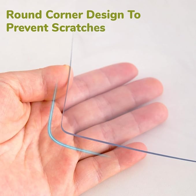 30x46 inch Plastic Table Cover, 1.5mm Thick Vinyl Table Protector, Desk Mat - Image 3