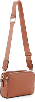 EVVE Crossbody Bags for Women Trendy Triple Zip Small Crossbody Camera Bag Purse by EVVE