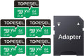 TOPESEL Micro SD Card high Speed 90mb per Second TF Card 4K Recording Memory Card with Adapter (5 Pack, 64, GB)