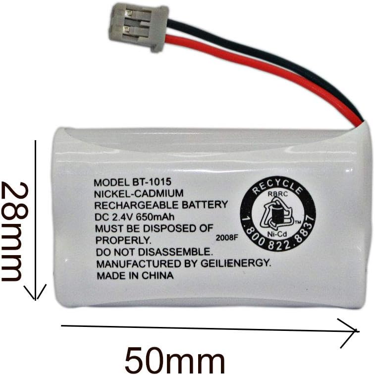 GEILIENERGY BT-1015 BT1015 Battery Compatible for Uniden BT1007 BT-1007 BT904 BT-904 BBTY0651101 BBTY0460001 BBTY0510001 BBTY0624001 BBTY0700001 HHR-P506, HHR-P506A Cordless Phone(4-Pack)
