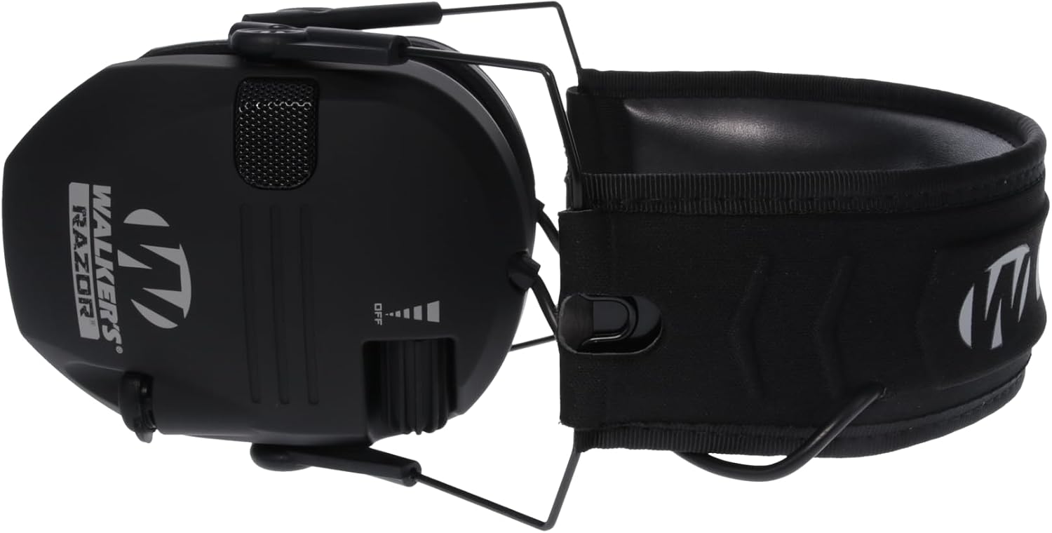 Walker's Razor Slim Ultra Low Profile Compact Design Adjustable Range Shooting Hunting Hearing Protection Electronic Earmuffs