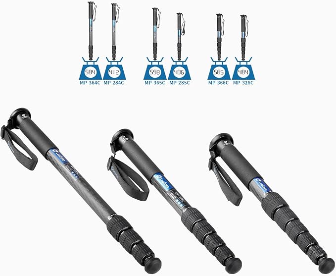 Leofoto MP-326C 61" 6-Section Carbon Fiber Portable Monopod, Lightweight - Image 4