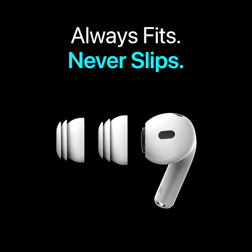 Premium Multi-Flange Eartips for AirPods Pro 1&2 (Medium) – Always Fits, Never Slips
