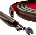 4ft Floor Cord Cover, Silicone Wire Hider, Hide Extension Cords, Protect Cords, Prevent Cable Trips, Heavy-Duty Adhesive-Backed Anti-Trip Cable Protector for Floor, Desk & Wall