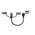 Futurizta Tech [Upgraded] Zeus-X 6-in-1 Universal Multi Cable (0.65ft/0.2m) Fast Charging 60W Laptop PD, QC3.0 & 27W Fast Charging & Data Sync, Military Grade Braided with Cable Organizer Strap