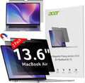 acer [2 Pack] Laptop Privacy Screen for MacBook Air 13 Inch (2022-2025 M1,M2,M3,M4), Eye Protection Anti Spy/Glare Blue Light Computer Monitor Privacy Filter, Dual-Sided Magnetic & Removable
