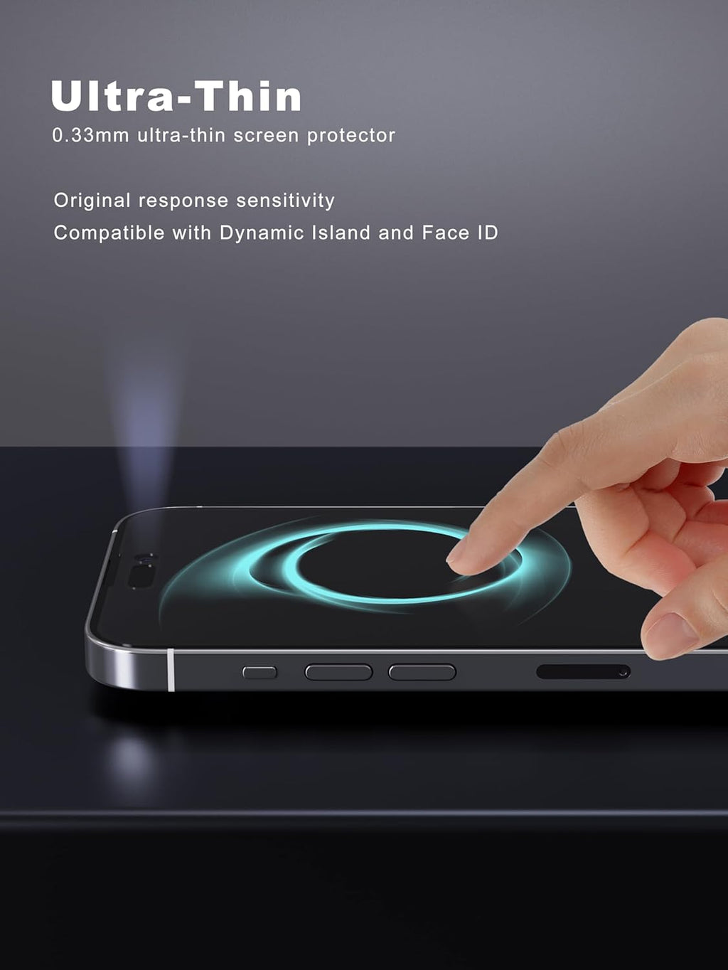 2 Pack Matte Screen Protector for iPhone 14 Pro -6.1 inch, Anti Fingerprint Anti Glare Screen Protector Tempered Glass Easy Installation