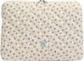 Puffy Laptop Sleeve 13-15.6 Inch Cute Quilted Laptop Protective Case Padded Floral Computer Sleeve for MacBook (A-Blue, 15 Inch)