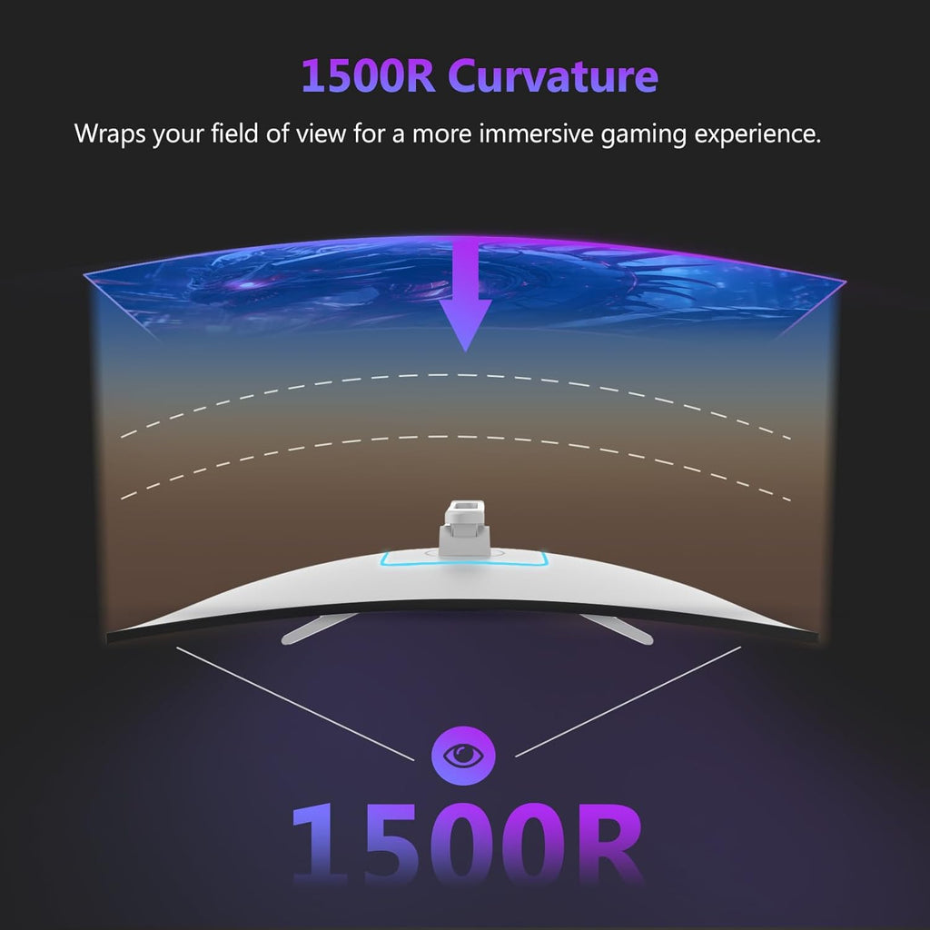 Z Z-EDGE 27 inch Curved Gaming Monitor, FHD 1080P 300Hz 240Hz Computer Monitor, Ultra-Fast MPRT 1ms Curved Monitor, 1500R, 16.7M Colors, UG27H Frameless Bezel, 2X DP 1.4 Ports and 2X HDMI 2.0 Ports