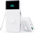 Portable Charger 40800mAh for iPhone with 2 Built-in Cable and iWatch Charger, 5-in-1 25W PD Fast Charging USB C Power Bank,QC4.0 LED Display Battery Pack for iPhone 16/15/14/13/12,Android,Apple Watch