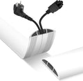 Floor Cord Cover, Cable Protector, 0.63W x 0.31H inches, Wire Cover for Extension Cords, Floor Cable Covers Prevent Cable Trips (White, 50-10 Feet)