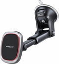 APPS2Car Magnetic Phone Mount, Dashboard Windshield Suction Cup Car Phone Holder Phone Mount with 6 Strong Magnets, Adjustable Telescopic Arm, Compatible with iPhone/Pro/Max/All Smart Phones