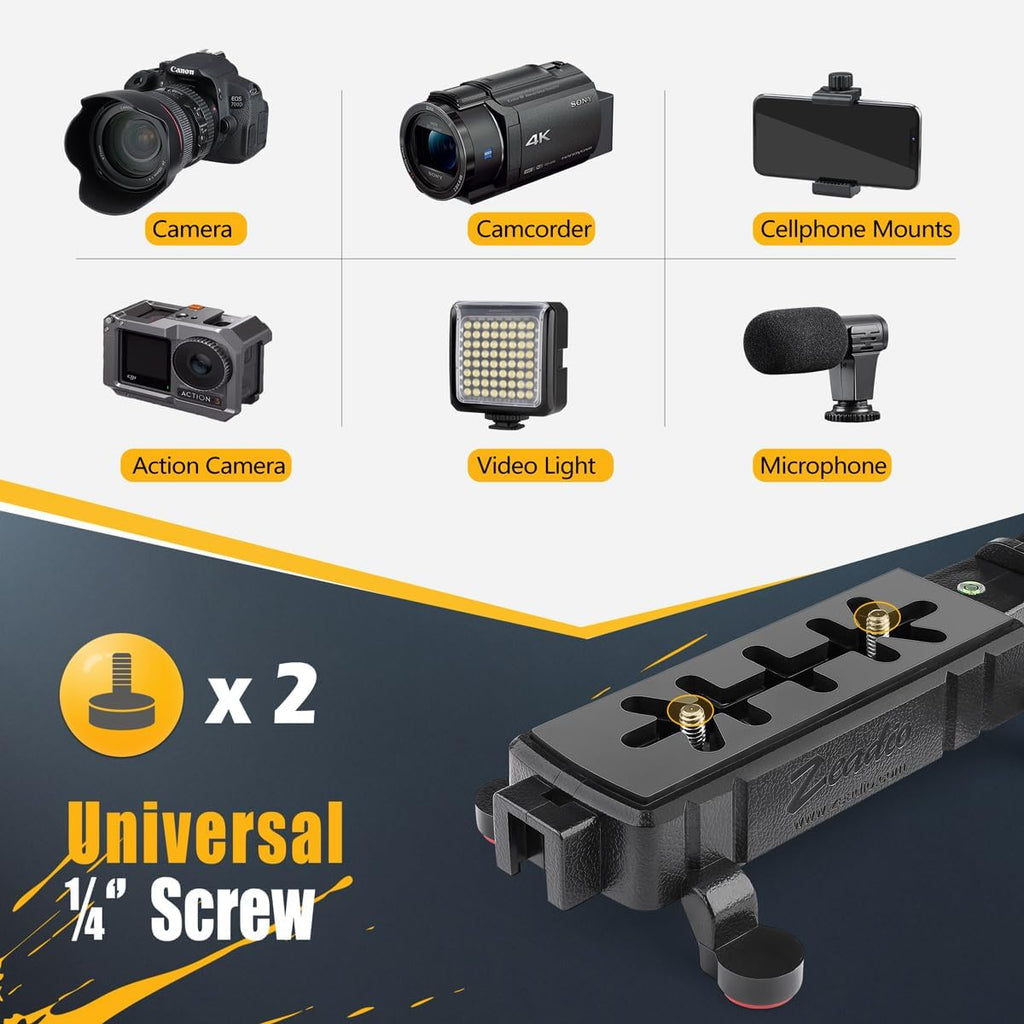 Zeadio Handheld Stabilizer, Versatile Grip Rig with Carrying Case, Compatible with All Smartphones and Action Cameras