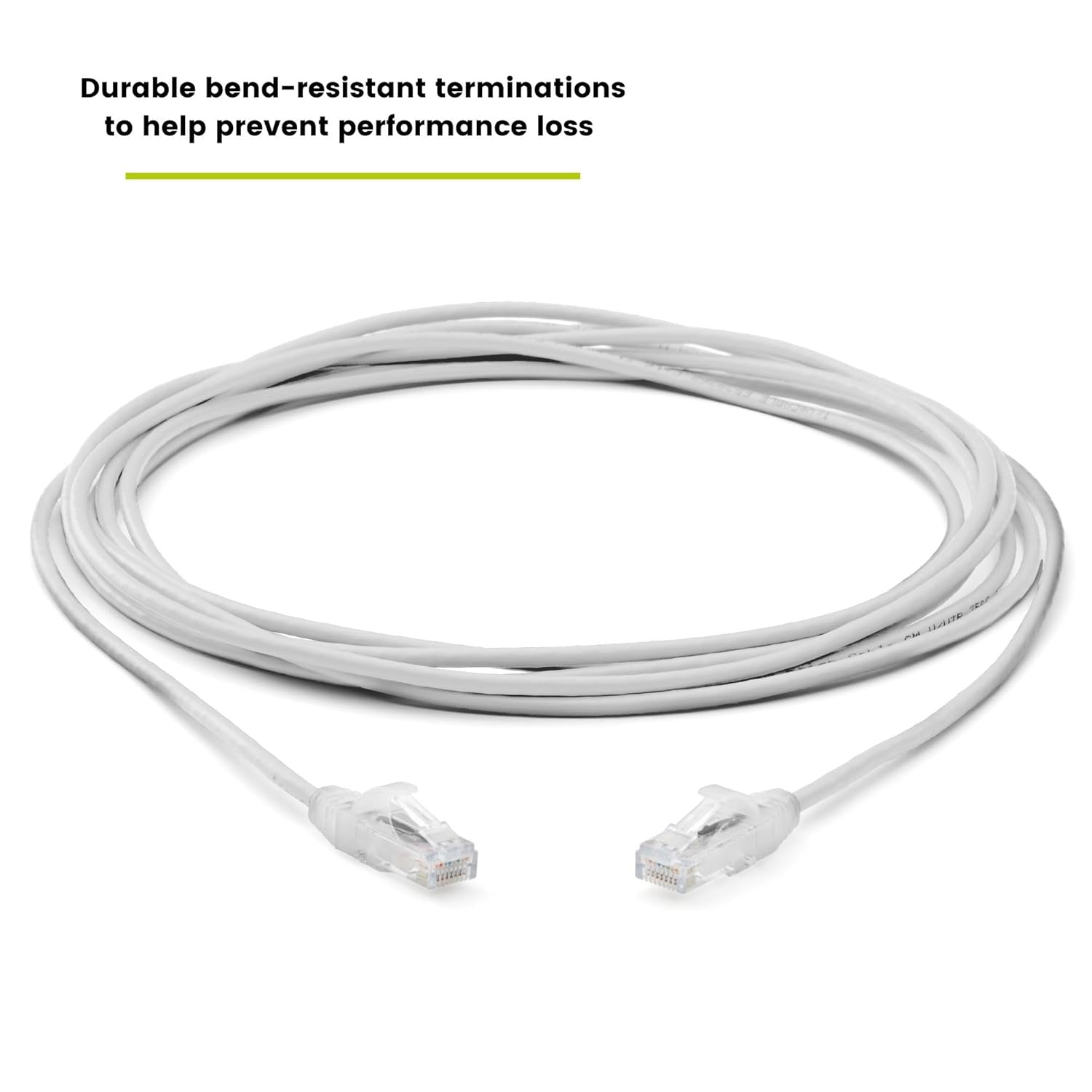 TRUECABLE Cat6 Component Rated Patch Cable, Unshielded (U/UTP), 14ft, White, 28AWG Solid Copper, Snagless 10G High-Speed Ethernet Cable, PoE++ 4PPoE 100W, UL Listed, RoHS-3, 5 Pack
