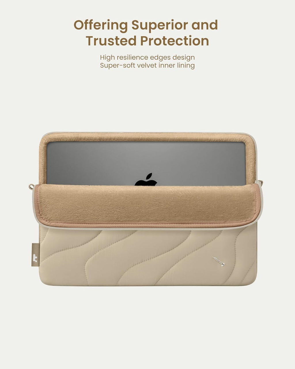tomtoc 360 Protective Puffy Laptop Sleeve for 13-inch MacBook Air M4(2025)/M3/M2/M1 A3240 A3113, MacBook Pro M2/M1, iPad Air (M3/M2)/Pro M4, Quilted Soft Puffer Bag for 13-inch Surface Pro Copilot+PC