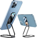 A-LuGei 𝗙𝗼𝗹𝗱𝗮𝗯𝗹𝗲 & 𝗔𝗱𝗷𝘂𝘀𝘁𝗮𝗯𝗹𝗲 Cell Phone Ring Holder Stand, Phone Kickstand for Desk, Cell Phone Holder for Hand, Ring for Back of iPhone, Metal Phone Grip for Magnetic Car Mount