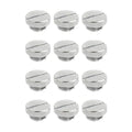 Dracaena.io 12 Pack G1/4" Thread, Thin Water Stop Plug Fitting with Coin Slot for Computer Water Cooling System, Durable Brass/Copper Material, Silver