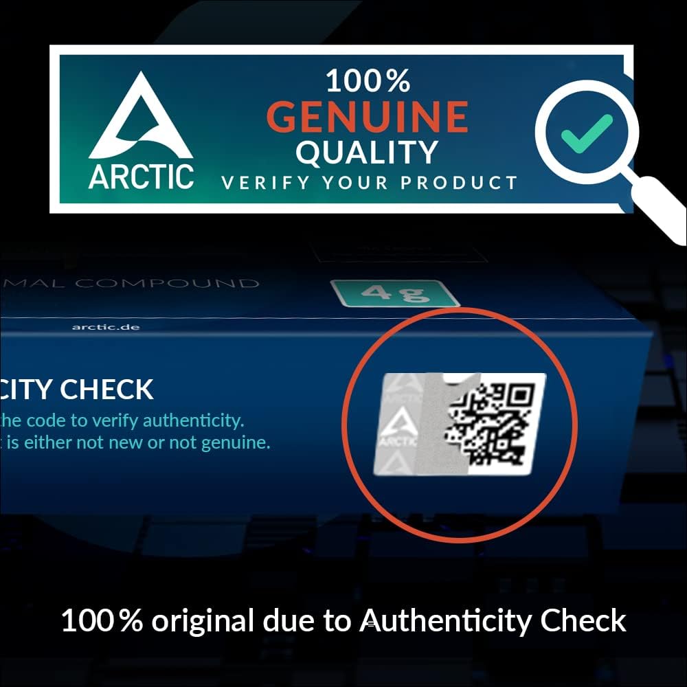 ARCTIC MX-4 (45 g) - Premium Performance Thermal Paste for All Processors (CPU, GPU - PC), Very high Thermal Conductivity, Long Durability, Safe Application, Non-Conductive