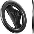 EWA MagOne Lite 3rd Gen Cell Phone Ring Holder, with Replaceable 360° Rotation Elastic Finger Strap, Phone Grip Compatible with iPhone MagSafe,15,14,13 Pro/Max/Plus-(Black)