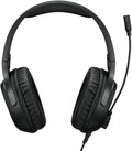 Lenovo H110 Wired Gaming Headset - 3.5mm Connection, Omni-Directional Microphone, Breathable Ear Cups, Built-in Volume Wheel - Black