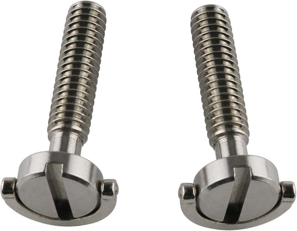 E-outstanding D Ring Hinged Screw 2PCS 1/4-20 Thread D-Ring Stainless Steel Camera Fixing Screws for Camera Tripod Monopod QR Plate 30mm Length