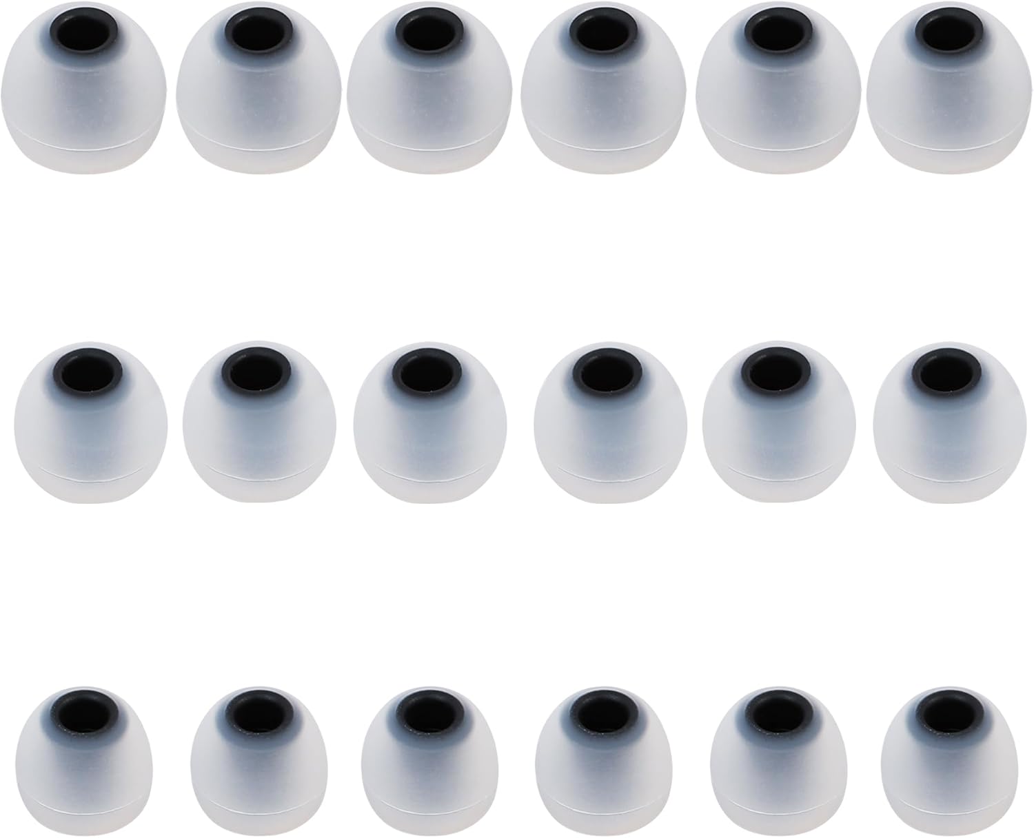 Replacement Earbud Tips Silicone Earbud Covers Fit Most in-Ear Earbuds(Inner Hole 3.8mm -5.1mm) Headphone Ear Tips Earbuds Rubber Tips 9 Pairs S M L