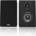 LONPOO Passive Bookshelf Speakers, 75W x 2 Classic Wooden Near Field Monitors with 4-Inch Carbon Fiber Woofer &1-Inch Silk Domed Tweeter 2-Way Loudspeakers,Amplifier Required (Not Inlcuded)